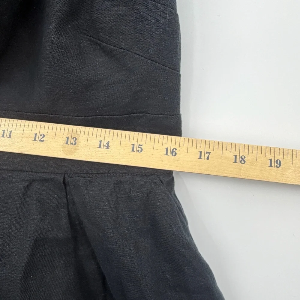 Rumer Freya‎ Jumpsuit Size XL black linen halter tie neck resort wear